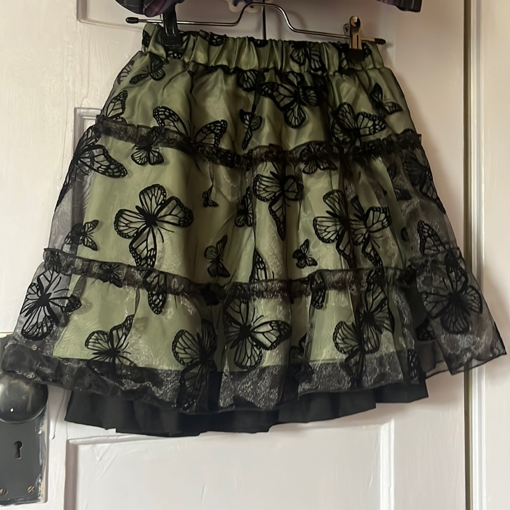 Green butterfly skirt